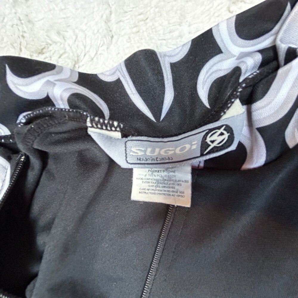 Sugoi Women's Cycling Jersey Shirt Medium Quarter Zip Black Long Sleeve Pullover - Picture 3 of 8